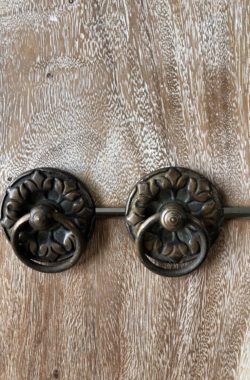 traditioneller tuergriff ring blumenform 75mm