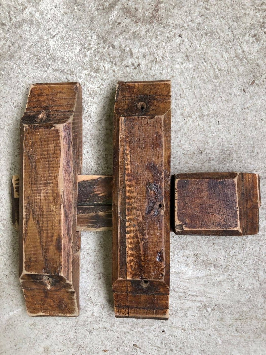 Hajo: Türriegel, Riegel, Alte Tür, Verschlossen, Holztür. Kunstdruck,  Glasbild